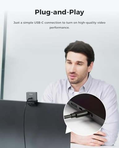 OBSBOT Meet 2-4K Webcam for PC with 1/2" Sensor, AI Framing & Autofocus, Beauty Mode, Lightweight, Gesture Control, HDR, Dual Microphone, 60 FPS, Web Cam for Streaming, Meeting, Gaming. (Space Grey) - Image 5