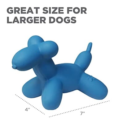 Outward Hound by Charming Pet Latex Rubber Balloon Squeaky Dog Toy, Blue, Large - Image 6