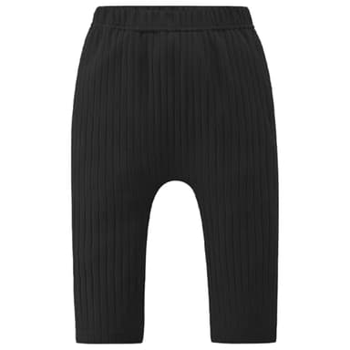 Fullfamous Baby Infant Girl Pants Cotton Ribbed 5 Pack Leggings Clothing Outfits Clothes Black/White/Navy/Pink/Mustard Yellow 6-12 Months - Image 2