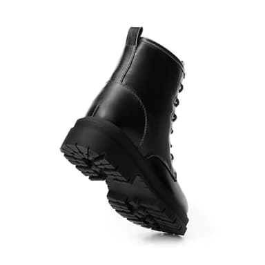 DREAM PAIRS Combat Boots Ankle Booties Lace-up Platform Side Zipper Lug Sole Boots,Size 8,Black,STRONG-5 - Image 3