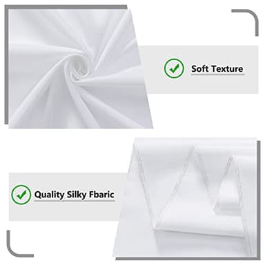 10 ft × 10 ft White Backdrop Curtain for Wedding Decor Holiday Party - White Wedding Backdrop Polyester Photography Backdrop Drapes Baby Shower Birthday Privacy Sliding Curtains Home Decor, 2 Panels - Image 6