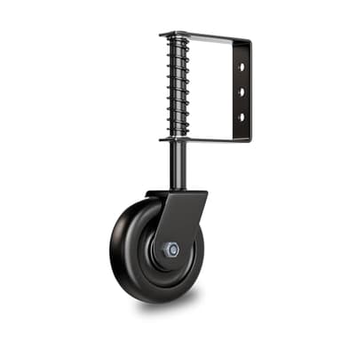 DURIGID 4.3” Spring Loaded Gate Caster Heavy Duty Gate Wheels for Wooden, Vinyl and Metal Gates, Gate Wheel with 360° Swivel, Ideal for Outdoor Fence Gates, 200 Lbs Capacity, Black, 1 Pack - Image 1