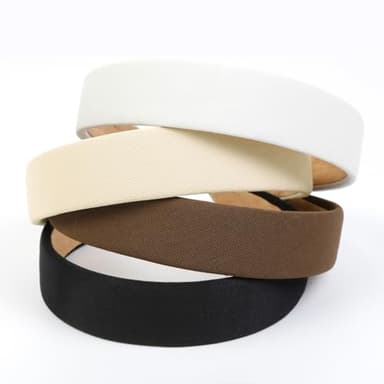 Headbands for Women Non Slip Trendy Headbands for Women’s Hair 1 inch Wide Cute Headband for Girls, Fall Head Bands Elastic Hair Bands for Womens Fashion Accessories for Women 4PCS - Image 3