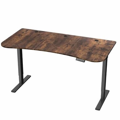 VIVO Electric 63 x 32 in Rustic Standing Desk, Memory Height Adjustment, 1B Series, Vintage Brown Top Black Frame, DESK-KIT-1B1N - Image 9