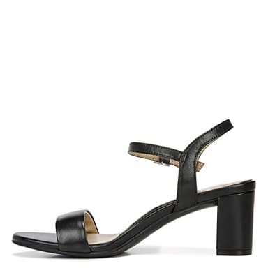 Naturalizer Womens Bristol Ankle Strap Chunky Block Heel Dress Sandal ,Black Smooth ,9M - Image 4