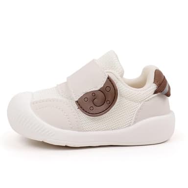 Annnowl Toddler Baby Sneakers Rubber Sole Cartoon Shoes(6 Toddler, Beige 2) - Image 5