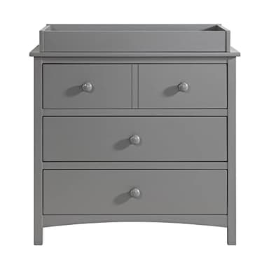 Oxford Baby Changing Topper for Universal 3-Drawer Dresser, Dove Gray - Image 4