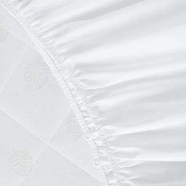 Crib Bed Skirt 28” x 52” with 14” Drop Pleated Dust Ruffle for Baby Boys Girls Elastic Adjustable Fit Toddler Bedskirt Easy On/Off Soft Nursery Standard Crib Bedding Skirts Solid White Crib Skirt - Image 2