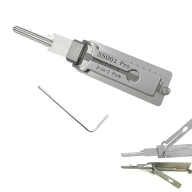 Stainless Steel Master Key Decoder Lock Pick SS001 Pro, Stainless Steel Master Key Decoder, Antique Jewelry Making Charms Decorative Key Craft Keys Jewelry Charm for Necklace(1pcs) - Image 1