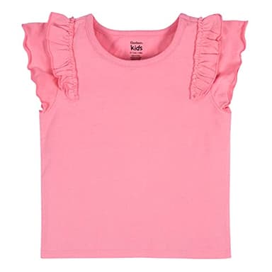 Gerber Baby Girls' Toddler 2-Pack Double Ruffle Tops, White/Pink, 12 Months - Image 7