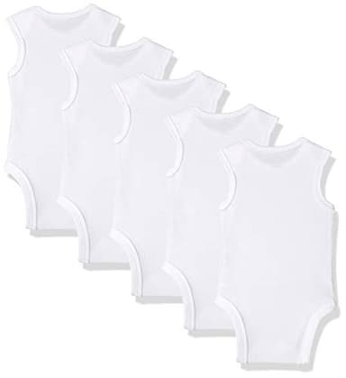 Hanes unisex baby Ultimate Flexy 5 Pack Sleeveless Bodysuits (Tanks) Bodystocking, White, 6-12 Months US - Image 2