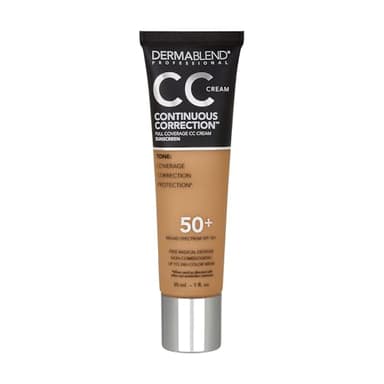 Dermablend Continuous Correctionâ„¢ Tone-Evening CC Cream Foundation SPF 50+, Full Coverage Foundation Makeup & Color Corrector, Non-Comedogenic , 1 Fl Oz (Pack of 1) - Image 1