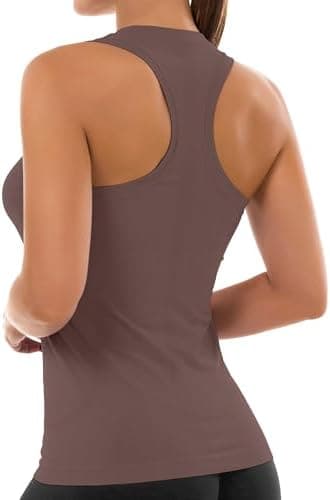 MathCat Workout Tops for Women Seamless Basic Sleeveless Muscle Tank Tops Racerback Athletic Yoga Running Daily Shirts - Image 4