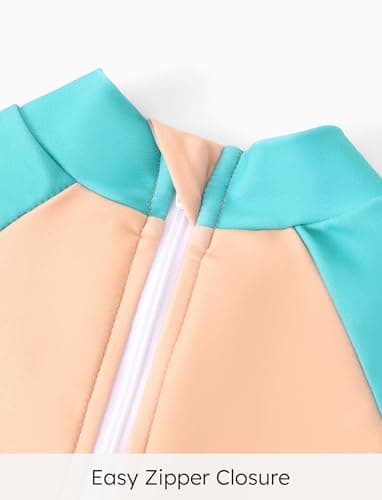 Disney Princess Moana Swimsuit Baby Girl Bathing Suit One Piece Swim Clothing Summer Swimming Clothing Long Sleeve Swimming Suit Rash Guard UPF 50+Swimwear Toddler Swim Suits Kid Turquoise 2 Years - Image 3