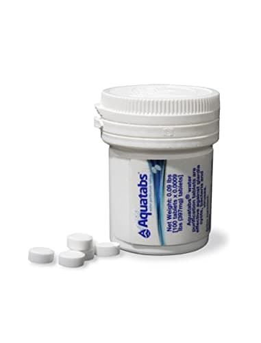 Aquatabs 397mg Water Purification Tablets (100 Pack). Water Filtration System for, Camping, Boating, Emergencies, Survival, RVs, and Marine-Use. Easy to Use Treatment and Disinfection. - Image 1