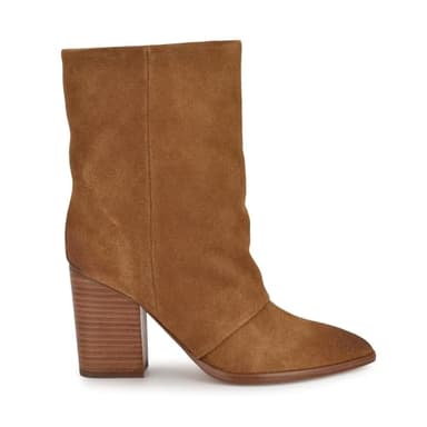 Nine West Women's Chaye Bootie, Cognac Suede 101, 5.5 - Image 5