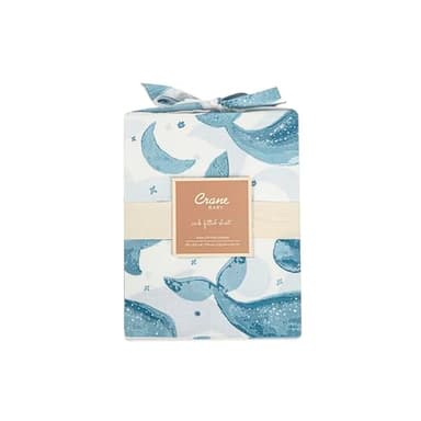 Crane Baby Ocean Crib Sheet, 100% Cotton Fitted Sheet, 28" x 52", Crib Sheets for Boys, Toddler Bed Sheets, Ocean Nursery Decor - Image 7