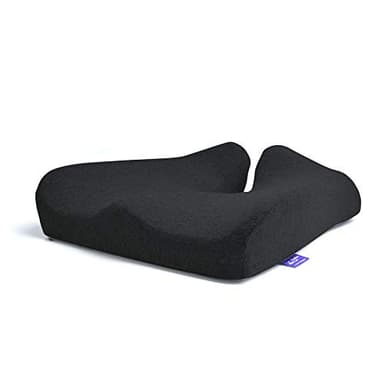 Cushion Lab Patented Pressure Relief Seat Cushion for Long Sitting Hours on Office & Home Chair - Extra-Dense Memory Foam for Soft Support. Car Pad for Hip, Tailbone, Coccyx, Sciatica - Black - Image 1