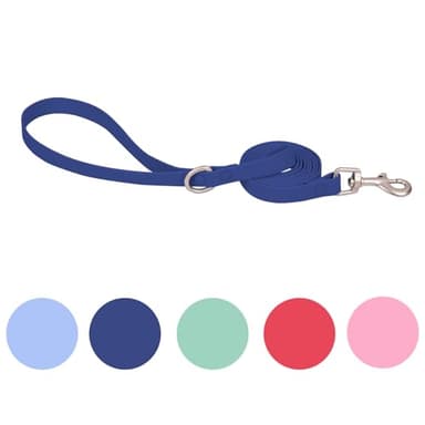 Waterproof Soft Rubber Dog Leash with Safety Buckle - Adjustable for Small to Large Dogs