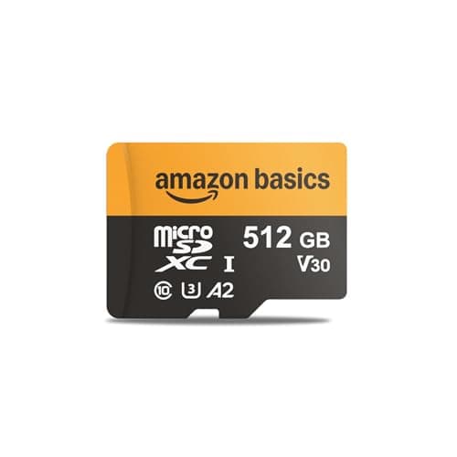 Amazon Basics 512GB microSDXC Card with Adapter, Read Speed Up to 200MB/s, 1-Pack - Image 1