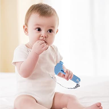 Fu Store 8 Pack Soft Silicone Teething Toys for 0-12Months 6-24 Months Toddlers Infant Hammer Tools Shape Baby Teethers Relief Soothe Babies Gums Set - Image 6
