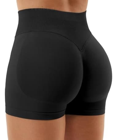 YEOREO SoftHue Women Workout Gym Impact Shorts Scrunch Butt Lifting 2.5"/3.6"/4.5"/6" Shorts Black S - Image 1