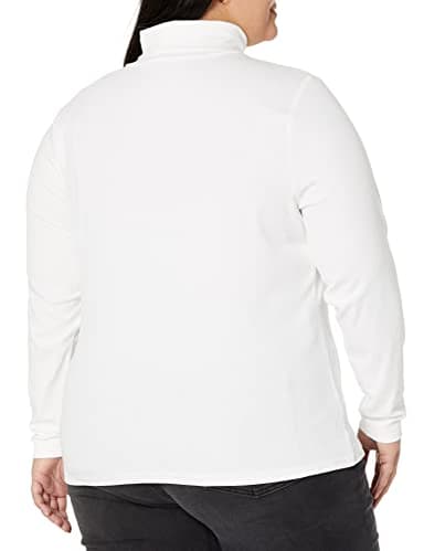 Amazon Essentials Women's Slim-Fit Layering Long Sleeve Knit Rib Turtleneck Top (Available in Plus Size), Pack of 2, White, X-Large - Image 7