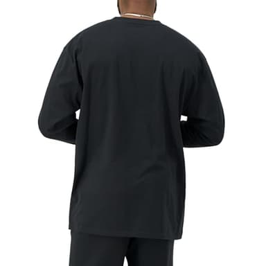 Champion Men's Long Sleeve T-Shirt, Standard Fit, C, Available in Regular and Big & Tall, Black-Classic Script Logo, Small - Image 5