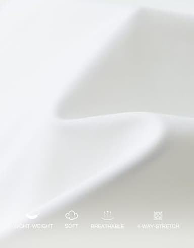 G Gradual Women's Bermuda Long Shorts with Pockets 9" High Waisted Knee Length Shorts for Women Walking Athletic Workout(White,L) - Image 5