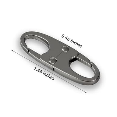 Zelin Small Carabiner, Double Opening Zipper Locks, 4Pcs Premium Zinc Alloy Zipper Clip Theft Deterrent for Luggage, Clothing, Backpacks, Boots, Purses, Travel Outdoor Sports - Image 2