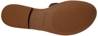 The Drop Women's Monika Flat H-Band Slide Sandal, Coffee Bean Raffia, 8 - Image 4