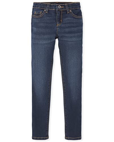 The Children's Place Girls Super Skinny Jeans,Dk Twilight Wash Single,14S - Image 1