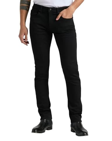 True Classic Mens Jeans – Stretch Jeans for Men, Slim Fit Men’s Stretch Jean - Tapered Skinny Fit, High-Stretch - Black, 38W X 32L - Image 1
