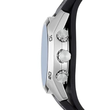 Fossil Men's Coachman Quartz Stainless Steel and Leather Chronograph Watch, Color: Silver, Black (Model: CH2564) - Image 2