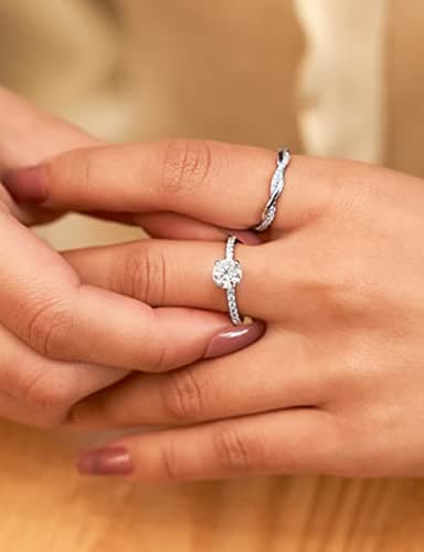 IMOLOVE Moissanite Engagement & Wedding Rings - 1CT Promise Rings-70A - Image 4