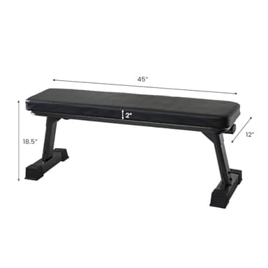 Finer Form Gym Quality Foldable Flat Bench for Multi-Purpose Weight Training and Ab Exercises - Free PDF Workout Chart Included - Image 6