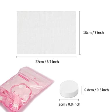 Classycoo Compressed Towel 100 PCS Mini Tablets Disposable Portable Face Towel Cotton Coin Tissue Eco-Friendly for Travel, Camping, Hiking, Sport, Beauty, Home Hand Wipes, Outdoor Activities Pink - Image 8