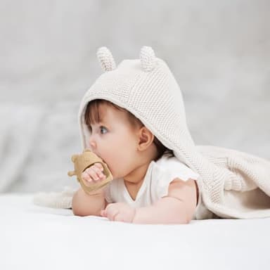 Eascrozn 3 Pack Baby Teething Toys 3 Months+, Silicone Teething Mitten for Babies Anti Drop Wrist Hand Teether, Baby Chew Toys for Sucking Needs - Image 6