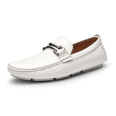 Bruno Marc Men's Driving Penny Loafers Casual Slip-on Moccasins Shoes,Size 12,White,HUGH-01 - Image 1