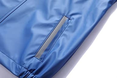 BenBoy Kids Rain Jacket Lightweight Raincoat Hooded Outdoor Waterproof Windbreaker for Boys Girls,YY468-Royalblue+Navyblue-116 - Image 5