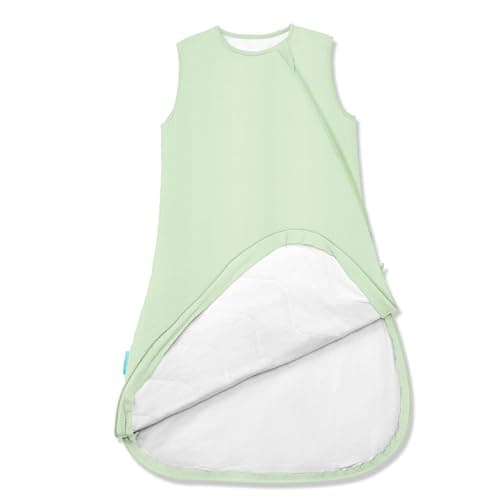 PurComfy Supersoft Sleep Sack 1.0 TOG, Premium Bamboo Viscose Baby Sleeping Bag, 2-Way Safe Zipper Sleep Sacks 15-24 Months (Sage) - Image 1