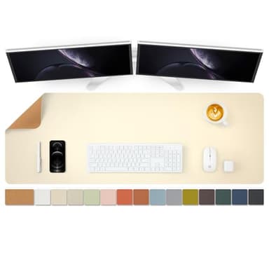Large Cork Desk Mat - 47.2"x 17" Desk Pad for Office and Home - Ideal for Large Mouse Pad and Desk Mats on Top of Desks(Beige) - Image 1