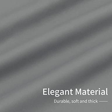 Easy-Going Blackout Curtains for Bedroom, Solid Thermal Insulated Grommet and Noise Reduction Window Drapes, Room Darkening Curtains for Living Room, 2 Panels (42x95 in, Light Gray) - Image 6