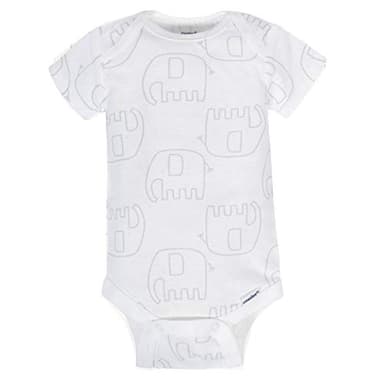 Gerber Baby 8-Pack Short Sleeve Onesies Bodysuits, Animals Green, 0-3 Months - Image 3