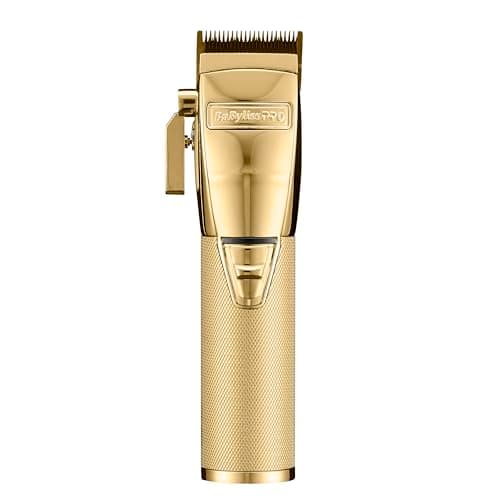 BaBylissPRO GOLDFX+ Professional Barber Cord/Cordless Hair Clippers for Men, All Metal, Lithium Battery with 3-Hour Runtime, Gold - Image 1