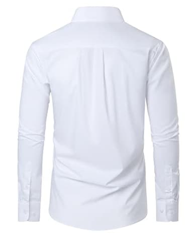 Lion Nardo White Dress Shirt for Men Mens Dress Shirts Long Sleeve Button Down Shirt Regular Big and Tall Dress Shirts - Image 5