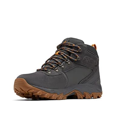 Columbia Men's Newton Ridge Plus II Suede Waterproof, 2024 Dark Grey/Gold Amber, 9.5 - Image 2