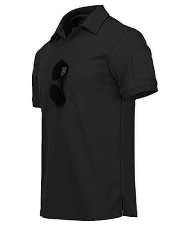 SCODI Mens Polo Shirts Performance Short Sleeve Tactical Shirts Athletic Golf Shirt for Men Daily Casual Collared T-Shirt Black XL - Image 2
