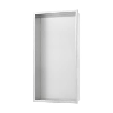 Swiss Madison Well Made Forever Voltaire 12” x 24” Stainless Steel Single Shelf Wall Niche in Matte Chrome - Image 4