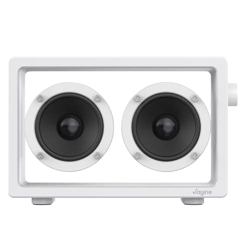 JAYINE Cassette Portable Bluetooth Speaker, 16W Minimalist Speakers Bluetooth Wireless Loud, HD Powerful Sound and Wide Compatibility V5.3 for Indoor Outdoor - White - Image 1